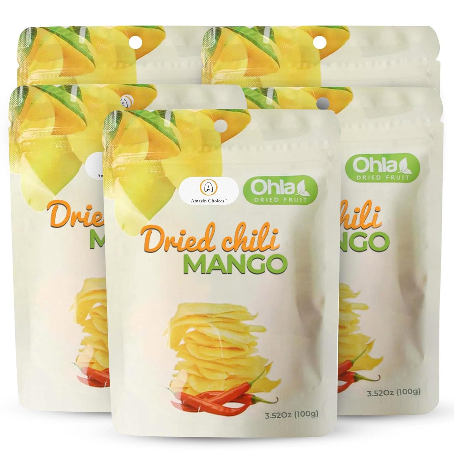Amazin Choices Dried Chili Mango, 3.5 oz.